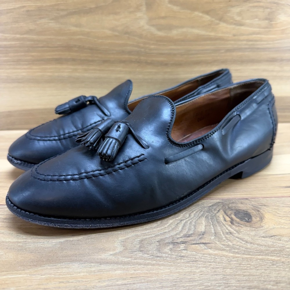 Alden Brooks Brothers Shell Cordovan Tassel Loafers 9 D Black Dress Formal 06600 - Picture 4 of 11